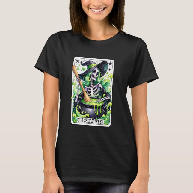 T-shirt Carte Tarot Halloween sans charnière Fortune Telli (Devant)