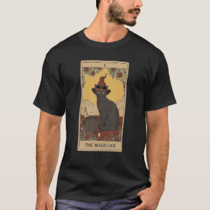 T-shirt Carte Tarot Le Magicien Et Chat Chat Cosmique Grap