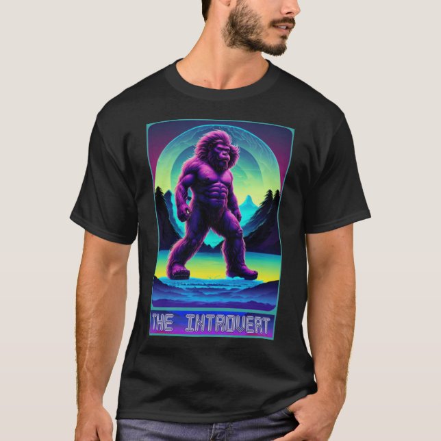T-shirt Carte Tarot - L'Introvert - Yeti Bigfoot (Devant)