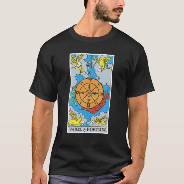 T-shirt Carte Tarot Roue Croyances occultes Divination Mag (Devant)