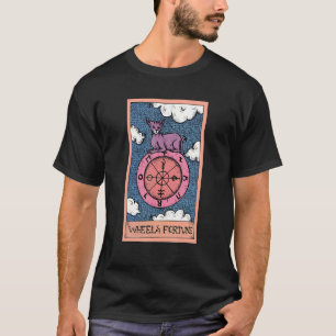 T-shirt Carte Tarot Roue Fortune Et Sphynx Cat Occult