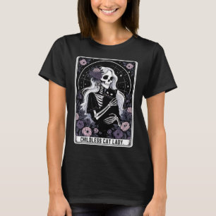 T-shirt Carte Tarot Squelette Gothique Lady Chat Enfant