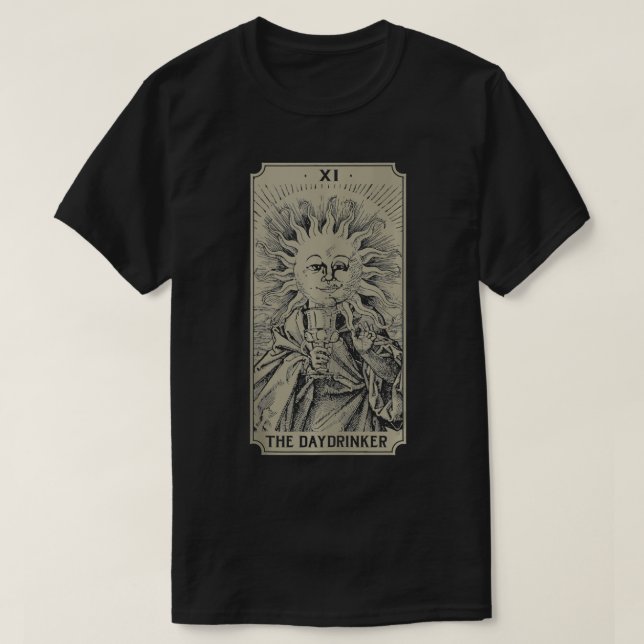 T-shirt Carte Tarot Vintage Daydrinker (Design devant)