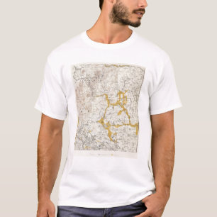 T-shirt Carte topographique et glaciaire du New Hampshire