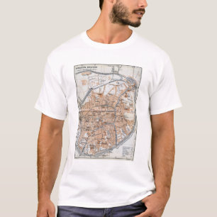 T-shirt Carte vintage de Bruges (1905)