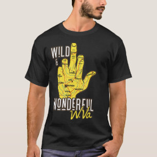 T-shirt Carte West Virginia WV Middle Finger Funny WV