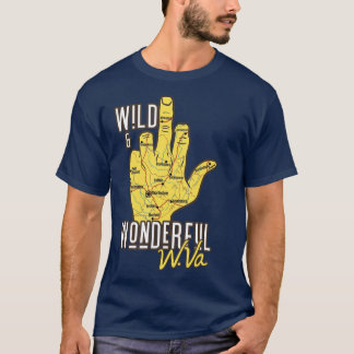 T-shirt Carte West Virginia WV Middle Finger Funny WV