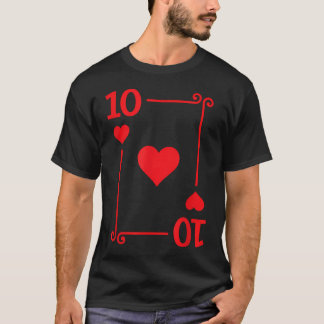 T-shirt Cartes à jouer - Carte Dix Rouge - 10