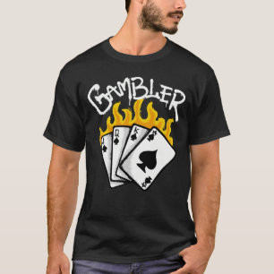 T-shirt Cartes à jouer dans les vêtements de rue des flamm