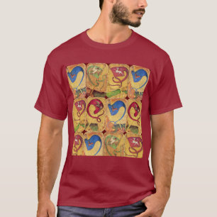 T-shirt Cartes de cour allemandes drapeaux /Chiens, Cerfs,