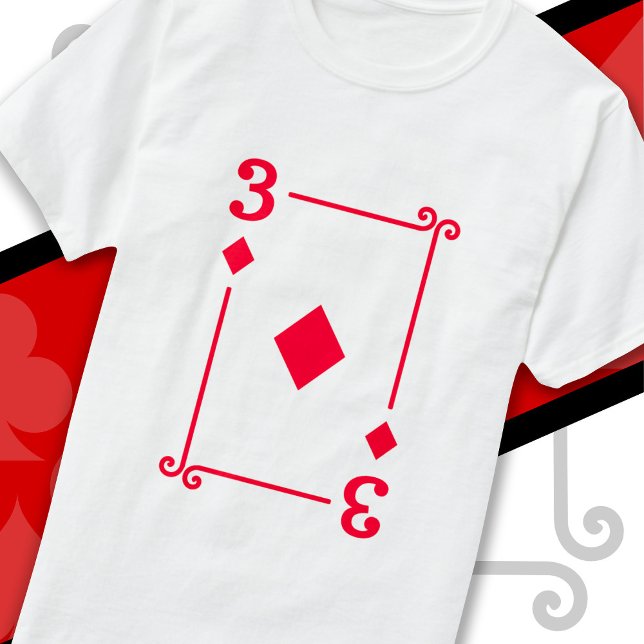 T-shirt Cartes de jeu Costume trois carte 3 de diamants (Créateur téléchargé)