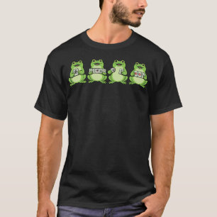T-shirt Cartes de Mahjong Funny Frog Jouant au Chinois