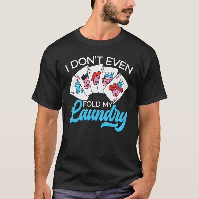 T-shirt Cartes de Poker Bluff Casino Joueur Poker (Devant)