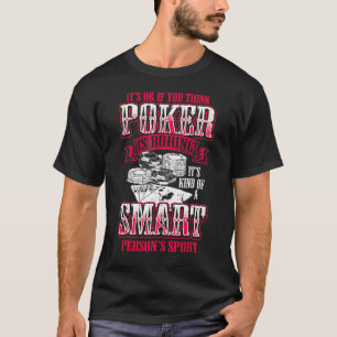 T-shirt Cartes de Poker Chip Smart Personne Sport Texas Ho
