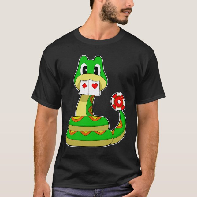 T-shirt Cartes de Poker Snake (Devant)