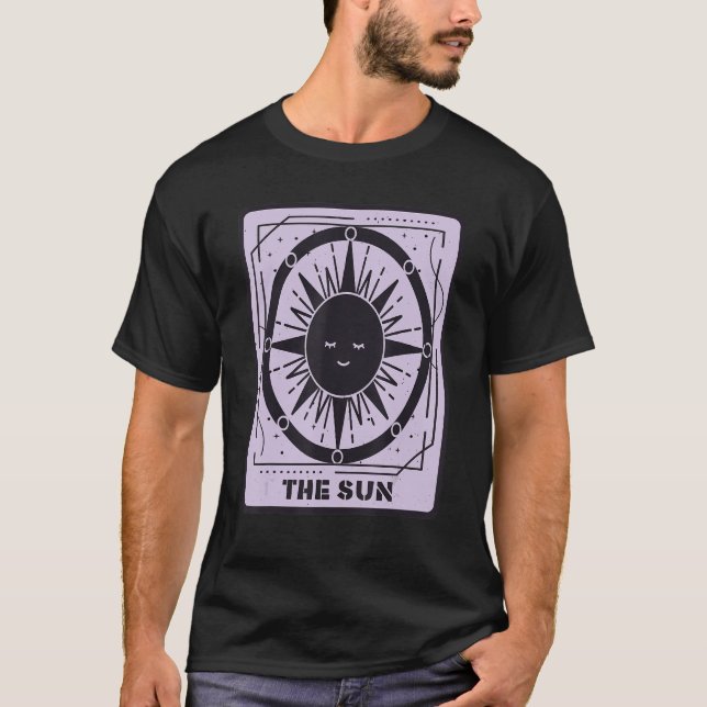 T-shirt Cartes mystiques de la carte Sun Tarot Magie occul (Devant)
