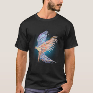 T-shirt Cartes postales néon Impression d'oiseau néon