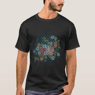 T-shirt Cartes postales néon Impression néon Fleurs