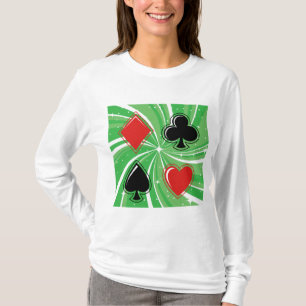 T-shirt Cartes rétro vibrantes rouges et noires