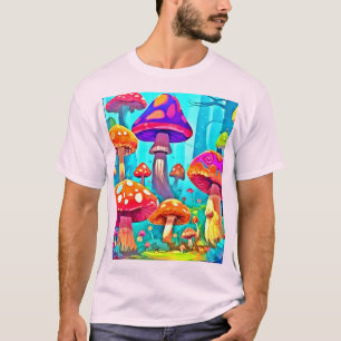 T-shirt Cartographie de champignons géants