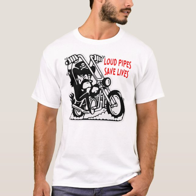 T-shirt Carton Chopper Loud Pipes Sauver des vies © (Devant)