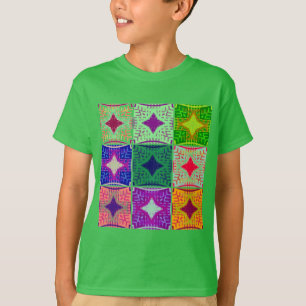 T-shirt Carton de contrôle coloré : Un design étoilé