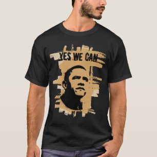 T-shirt Carton de pochoir de Barack Obama (les deux côté