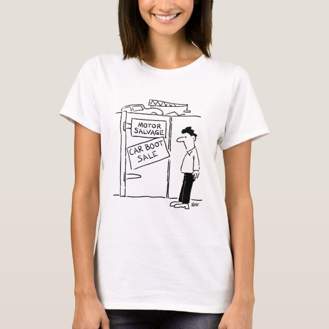 T-shirt Carton de vente de la voiture de la casse voiture  (Devant)