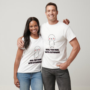 T-shirt Carton Joli Sceau Avec Brosse