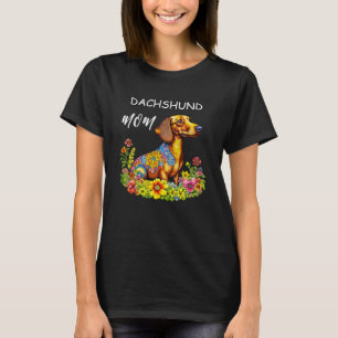 T-shirt Carton mignon AI Dachshund Maman