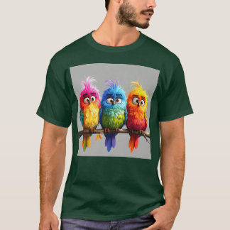 T-shirt Cartoon Birds 2 famille