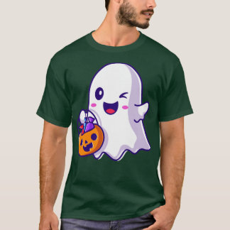 T-shirt Cartoon Citrouille de la corbeille à bonbons avec