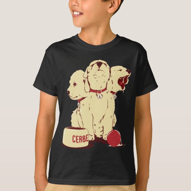 T-shirt Cartoon Cute Cerberus (Devant)