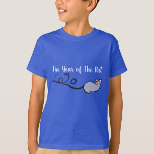 T-shirt Cartoon de souris mignonne Rat lunaire Nouvel An 2