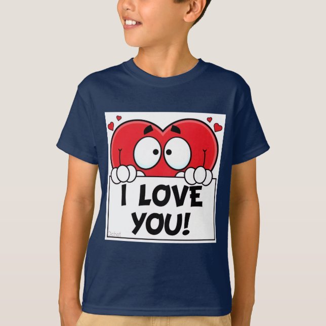 T-shirt Cartoon heart  (Devant)