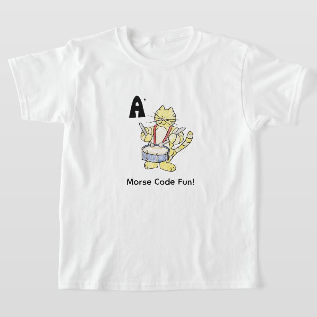 T-shirt Cartoon Morse Code for Kids!  Letter A (Poser)