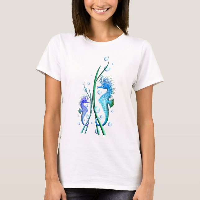 T-shirt Cartoon Seahorses (Devant)