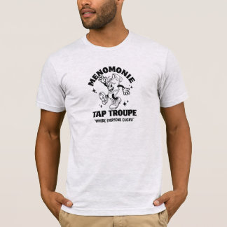 T-shirt Cartoon Tap Troupe All Black Font