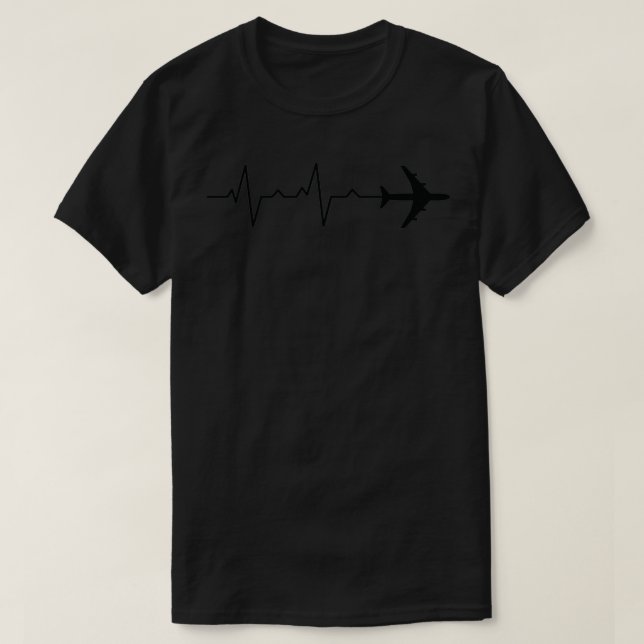 T-shirt Cartouche cardiaque du pilote de ligne 2 (Design devant)
