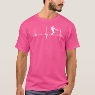 T-shirt Cartouche Ekg Pulse Batsman Cricket Sport Crickete