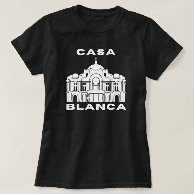 T-shirt Casa Blanca, Maison Blanche (Design devant)