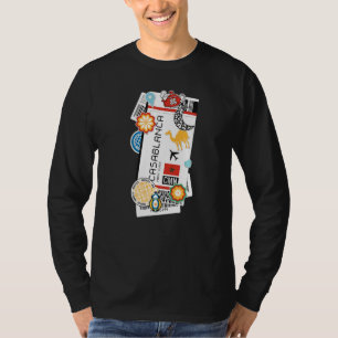T-shirt Casablanca Air Ticket Boarding Pass Bâche Morroco