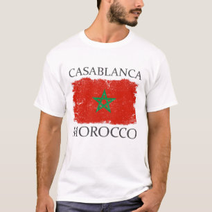 T-shirt Casablanca Maroc Drapeau Maroc Tourisme