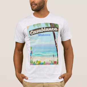 T-shirt Casablanca Maroc, poster vintage romantique