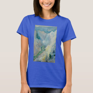 T-shirt Cascade à Yellowstone par Twachtman, Art Vintage