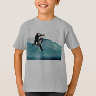 T-shirt Cascade de bicyclette du style libre BMX