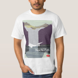 T-shirt Cascade de Nachi Japon affiche de voyage de style 