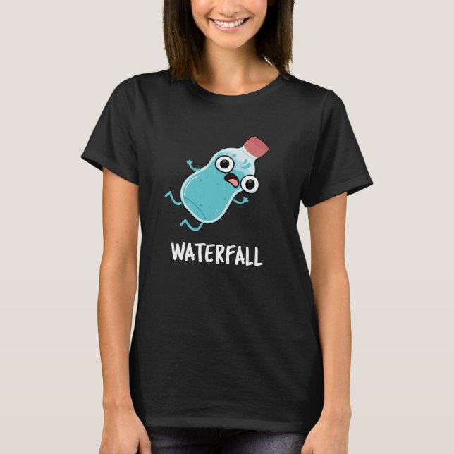 T-shirt Cascade Funny Water Pun Dark BG (Devant)