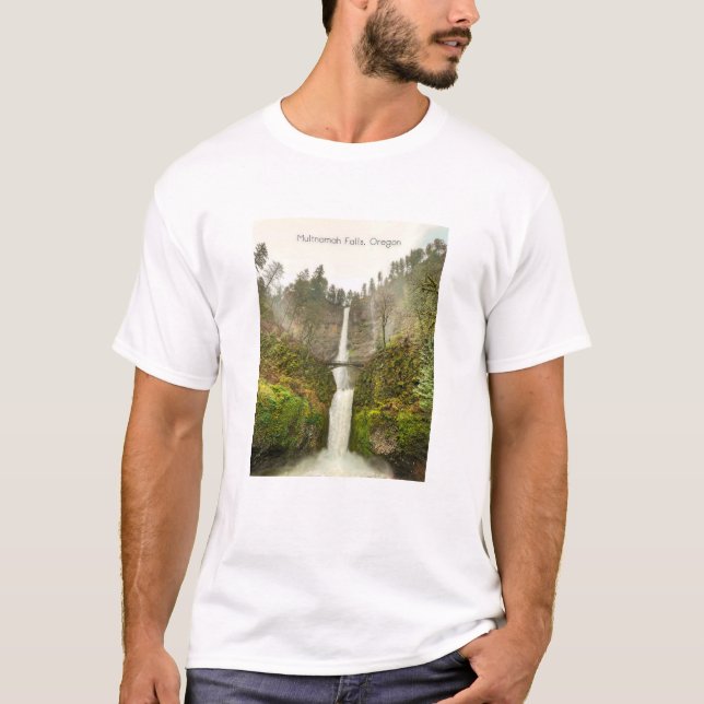 T-shirt Cascade Multnomah Falls T Shirt Oregon Cascade (Devant)