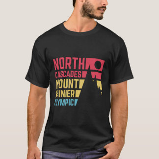 T-shirt Cascades vintages du Nord Mont Rainier